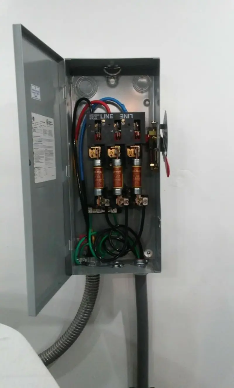 Three-phase disconnect switch installed for Electrical Wiring & Rewiring in Southampton